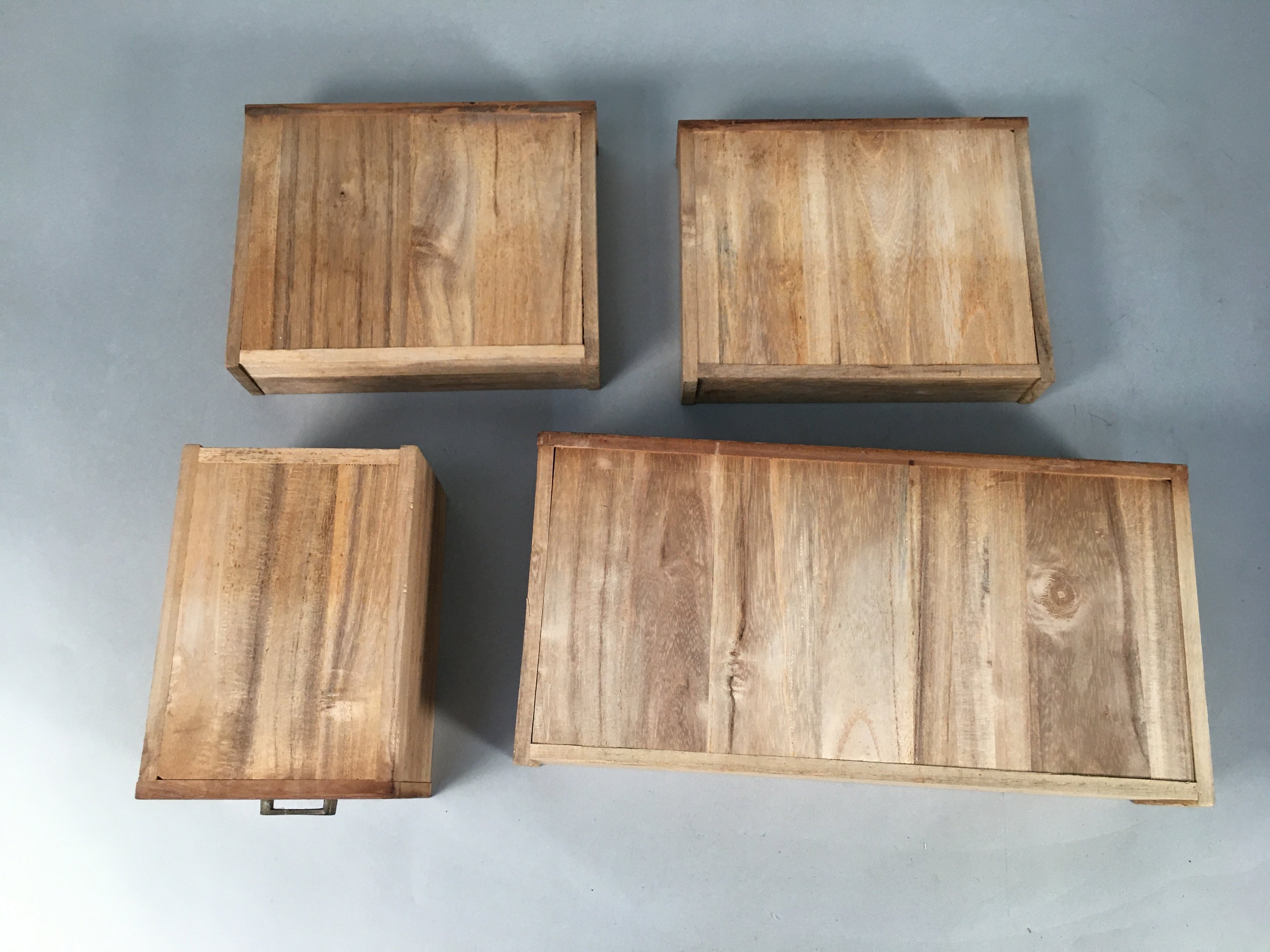 Japanese Wooden Sewing Box Vtg Haribako Chest Tansu 4 Drawers T224