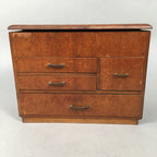 Japanese Wooden Sewing Box Vtg Haribako Chest Tansu 4 Drawers T231