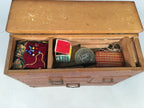 Japanese Wooden Sewing Box Vtg Haribako Chest Tansu 4 Drawers T231