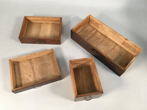 Japanese Wooden Sewing Box Vtg Haribako Chest Tansu 4 Drawers T234