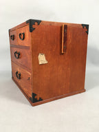 Japanese Wooden Sewing Box Vtg Haribako Chest Tansu 4 Drawers T235