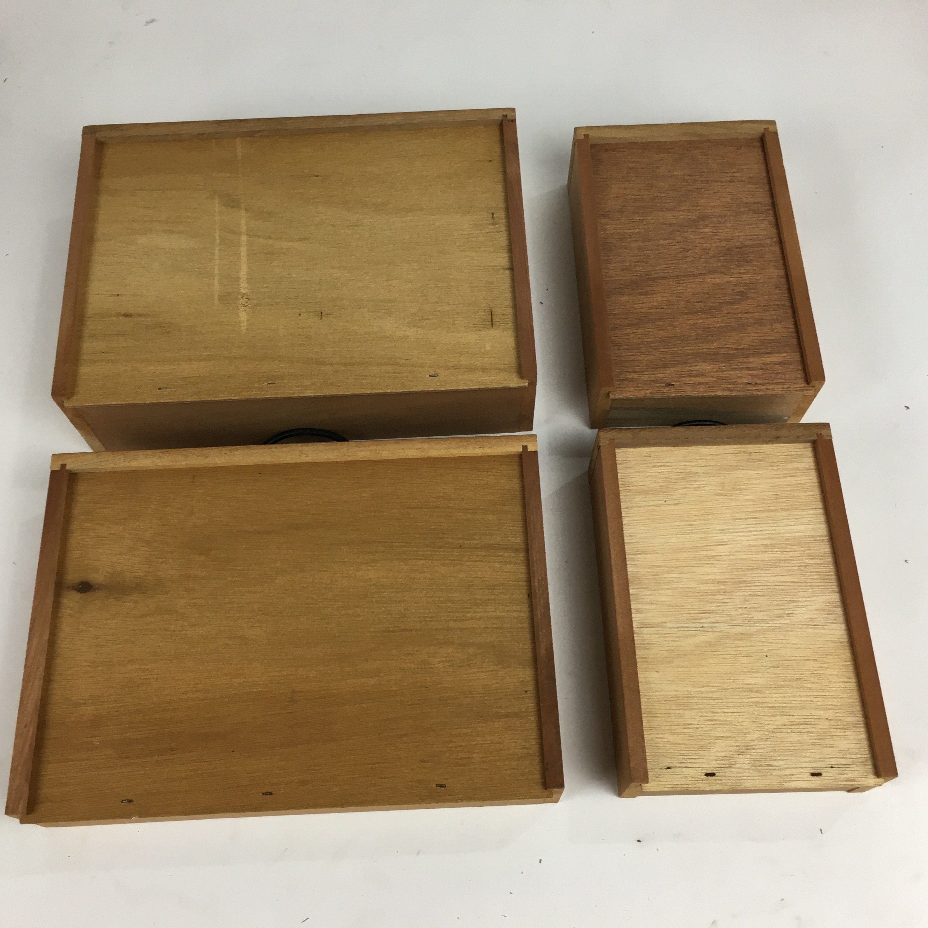 Japanese Wooden Sewing Box Vtg Haribako Chest Tansu 4 Drawers T262