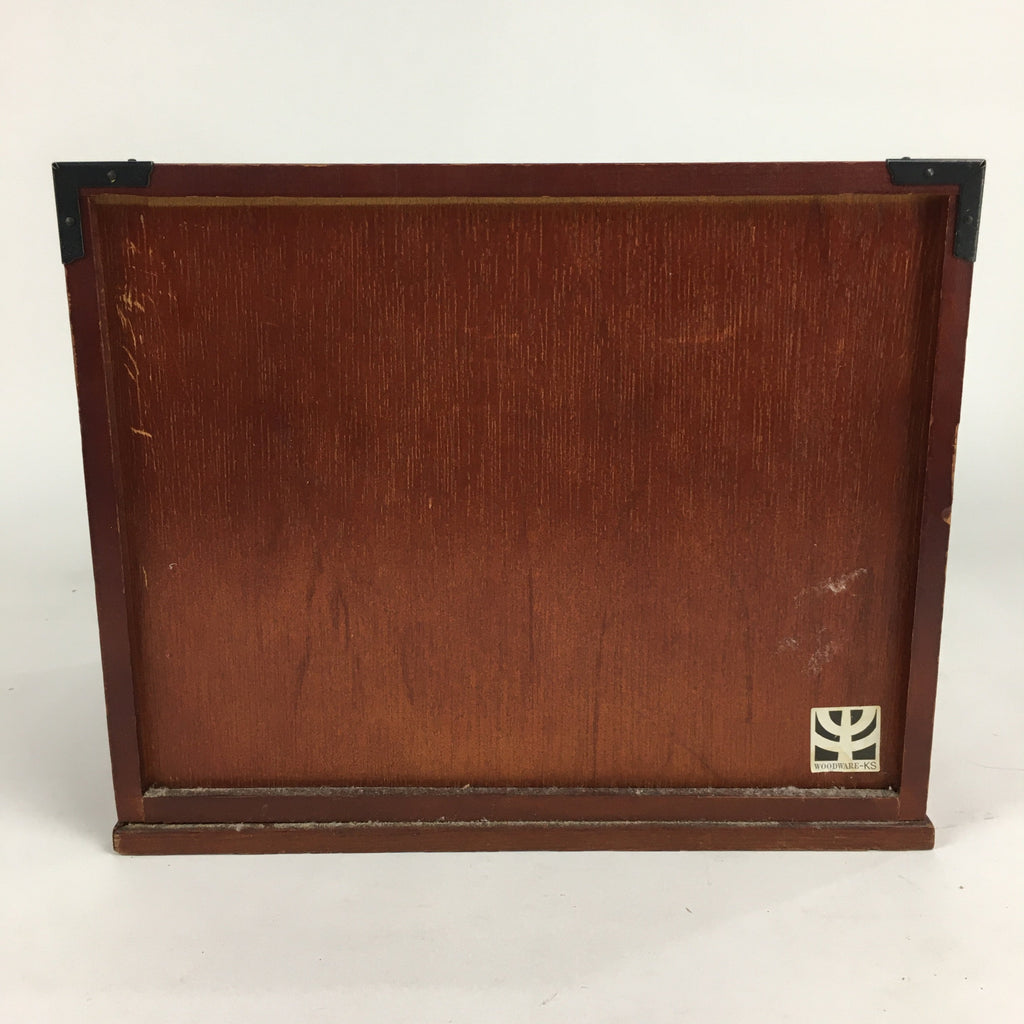 Japanese Wooden Sewing Box Vtg Haribako Chest Tansu 4 Drawers T262