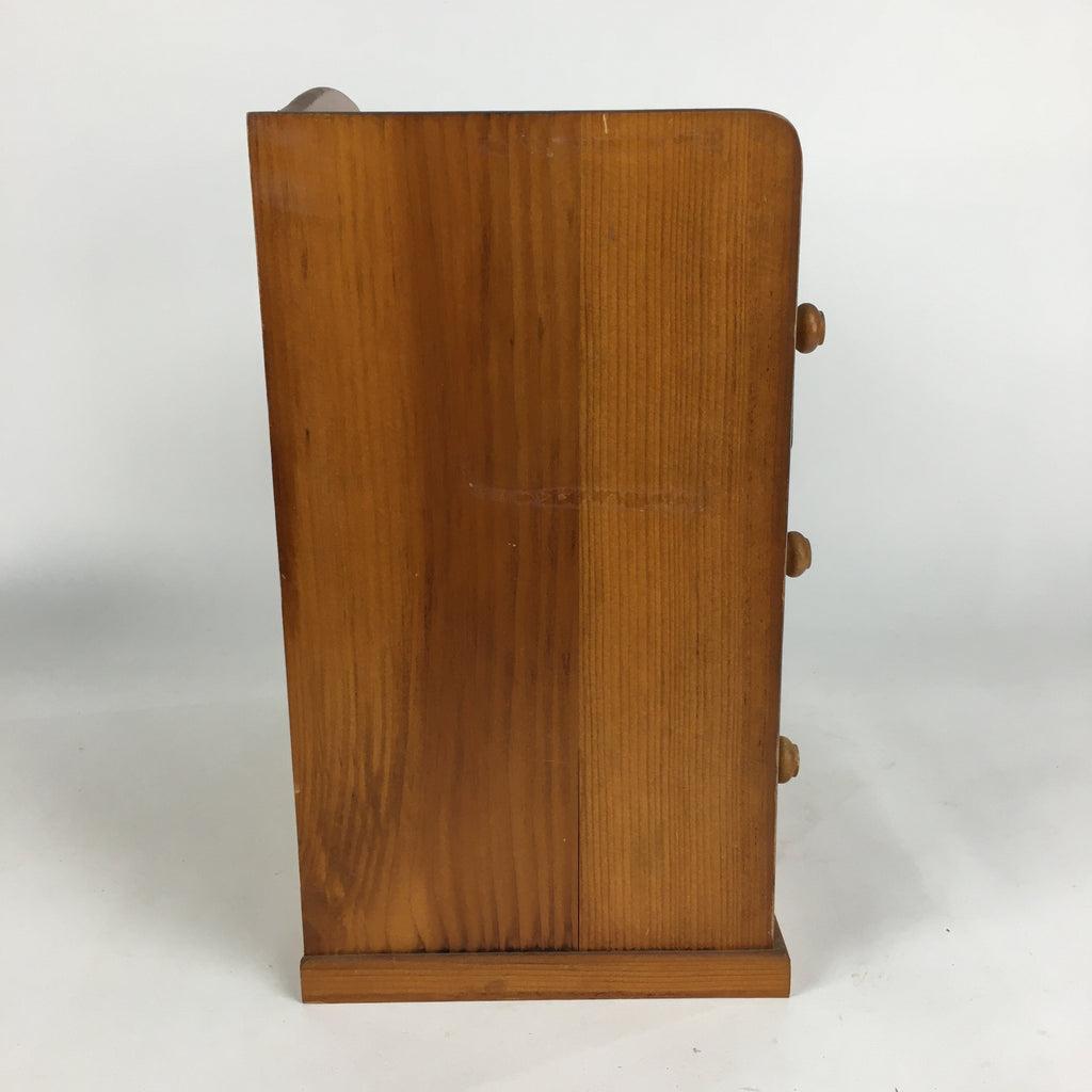 Japanese Wooden Sewing Box Vtg Haribako Chest Tansu 6 Drawers T255