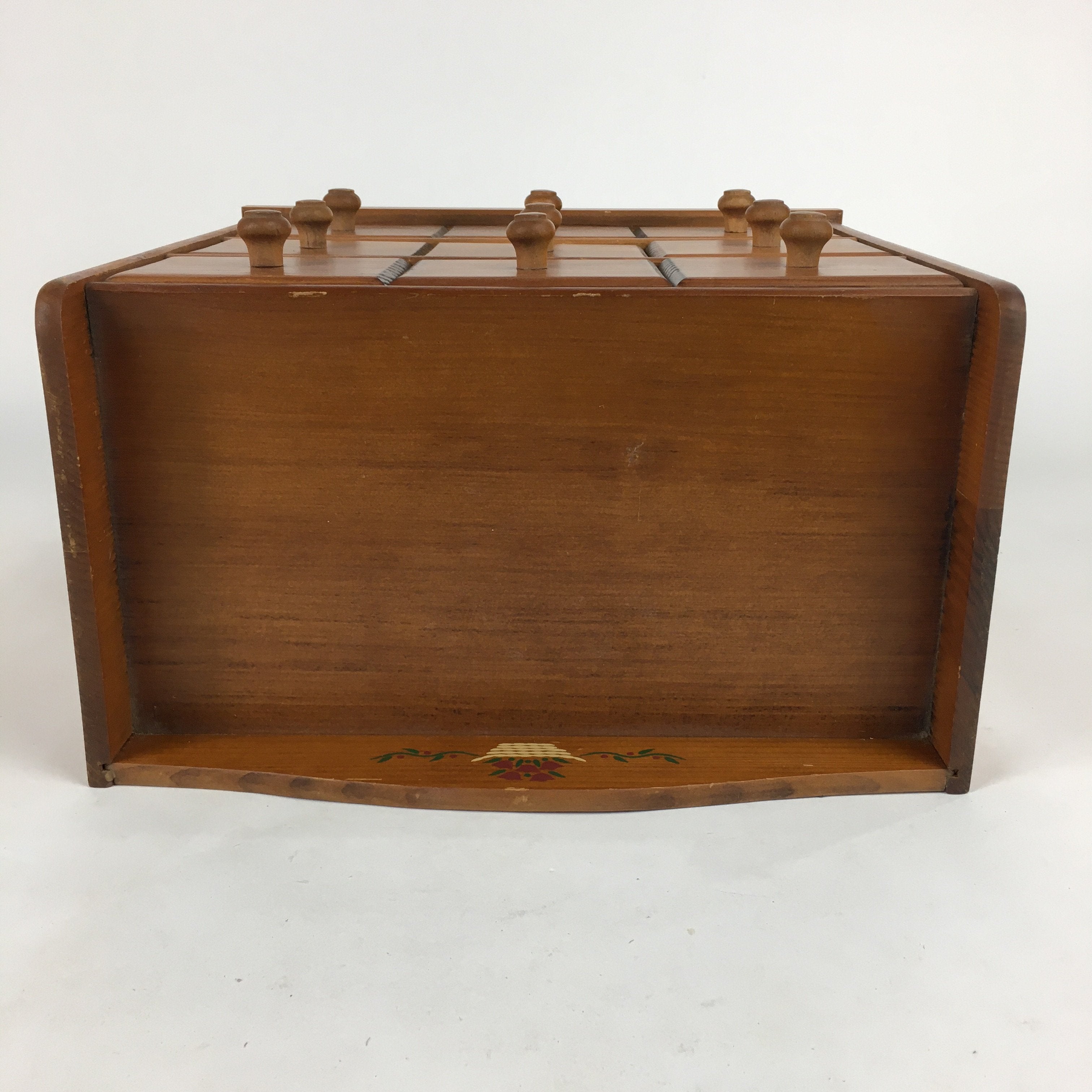 Japanese Wooden Sewing Box Vtg Haribako Chest Tansu 6 Drawers T255