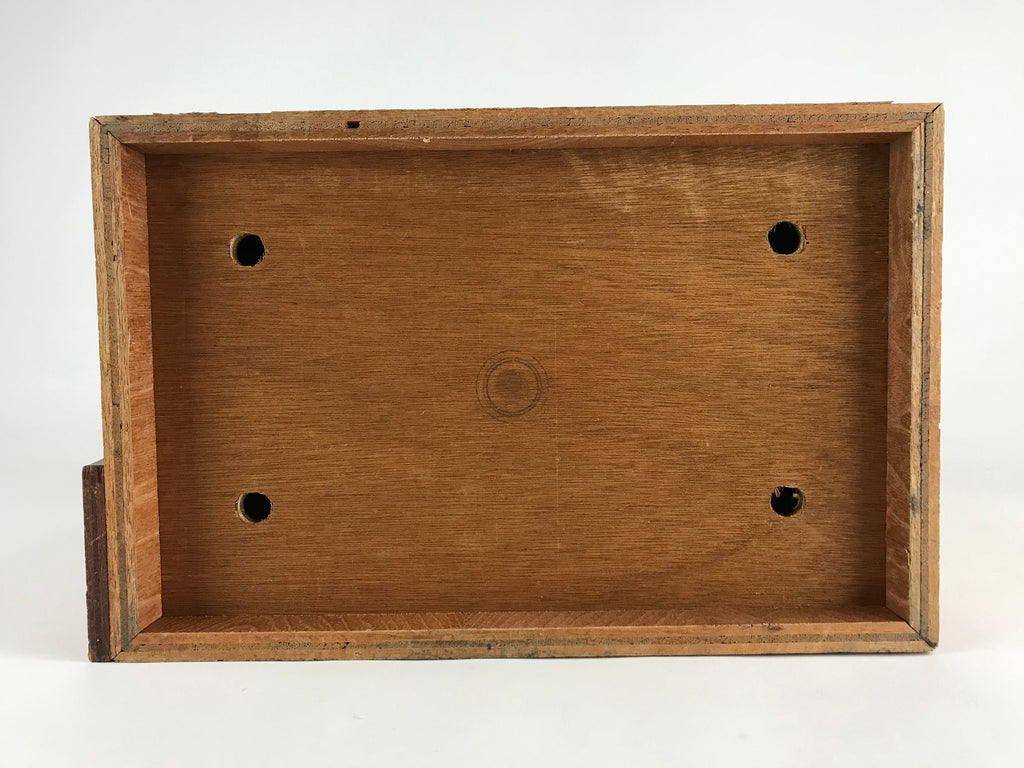 Japanese Wooden Sewing Box Vtg Haribako Tansu Folding Table Cabinet T332