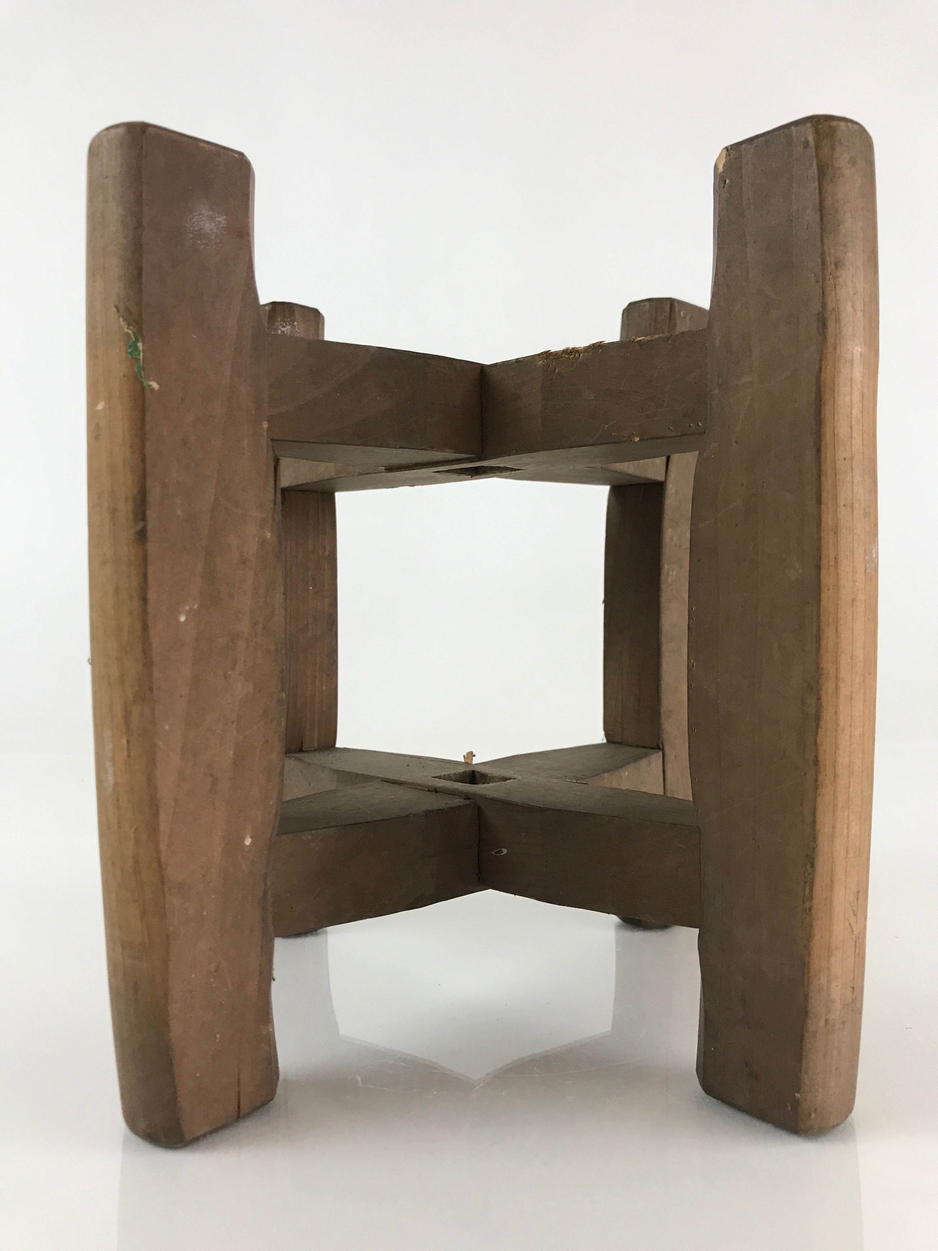 Japanese Wooden Spool Itomaki Vtg Thread Winding Frame Spinning Wheel JK413