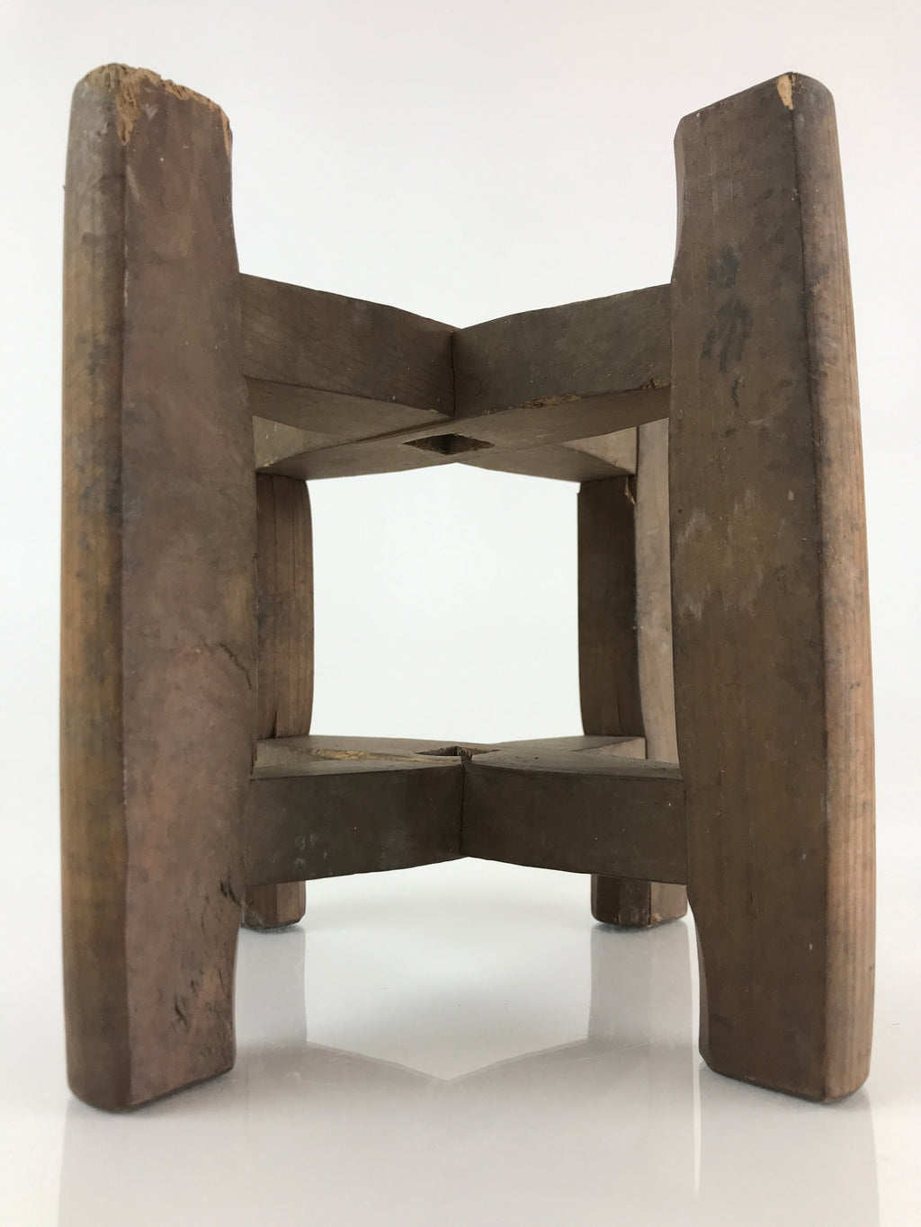 Japanese Wooden Spool Itomaki Vtg Thread Winding Frame Spinning Wheel JK413