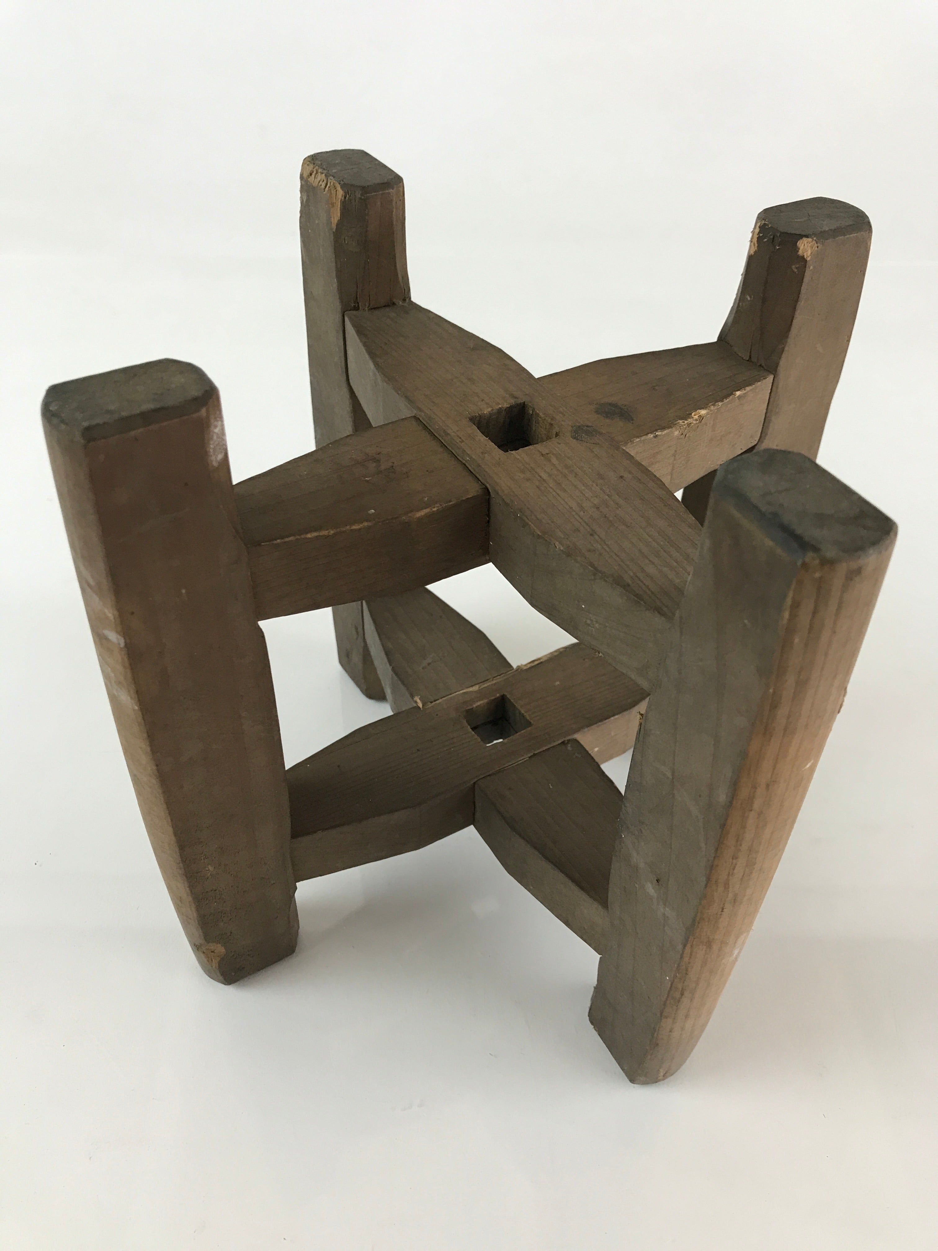 Japanese Wooden Spool Itomaki Vtg Thread Winding Frame Spinning Wheel JK413