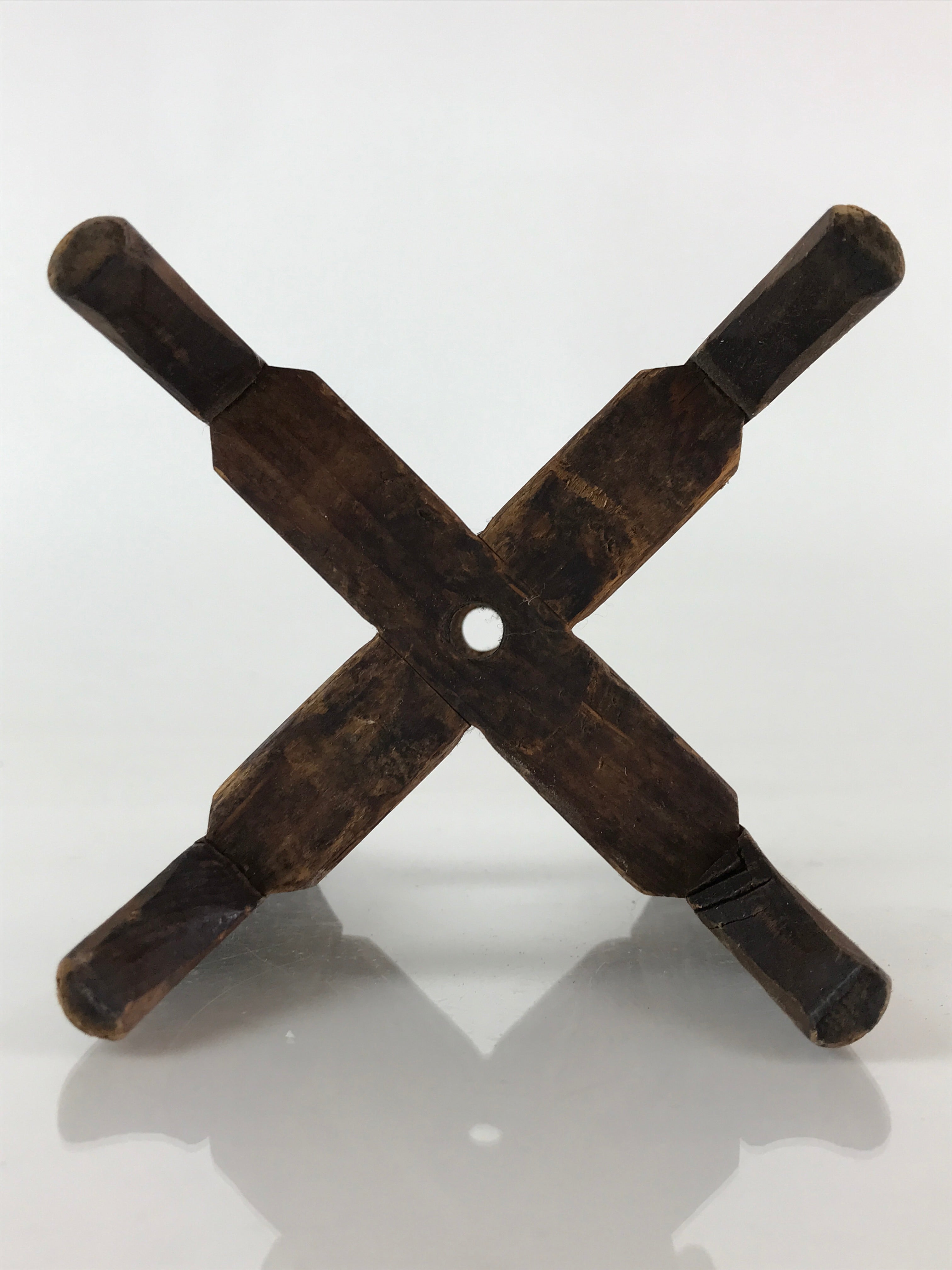 Japanese Wooden Spool Itomaki Vtg Thread Winding Frame Spinning Wheel JK416