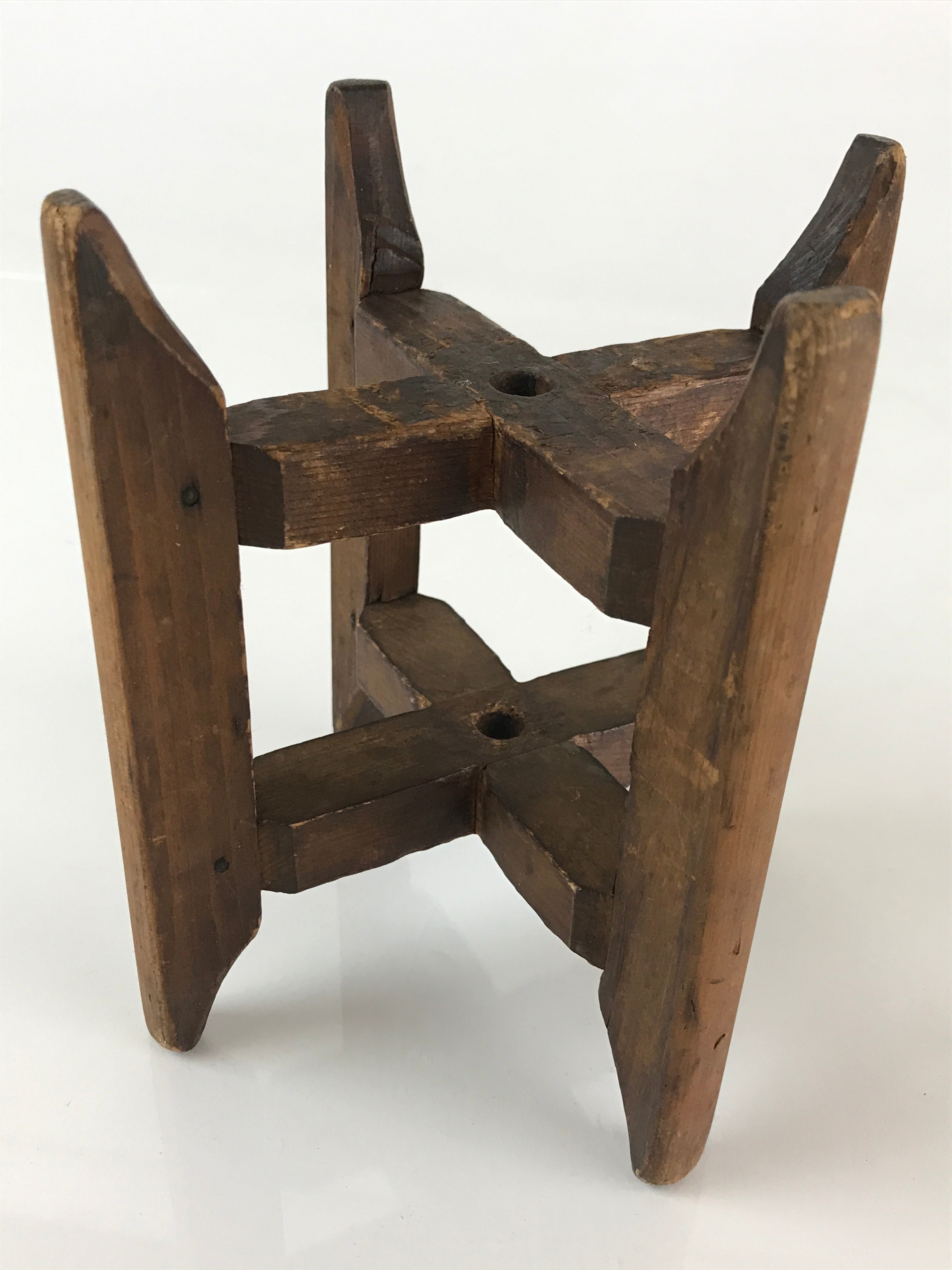 Japanese Wooden Spool Itomaki Vtg Thread Winding Frame Spinning Wheel JK416