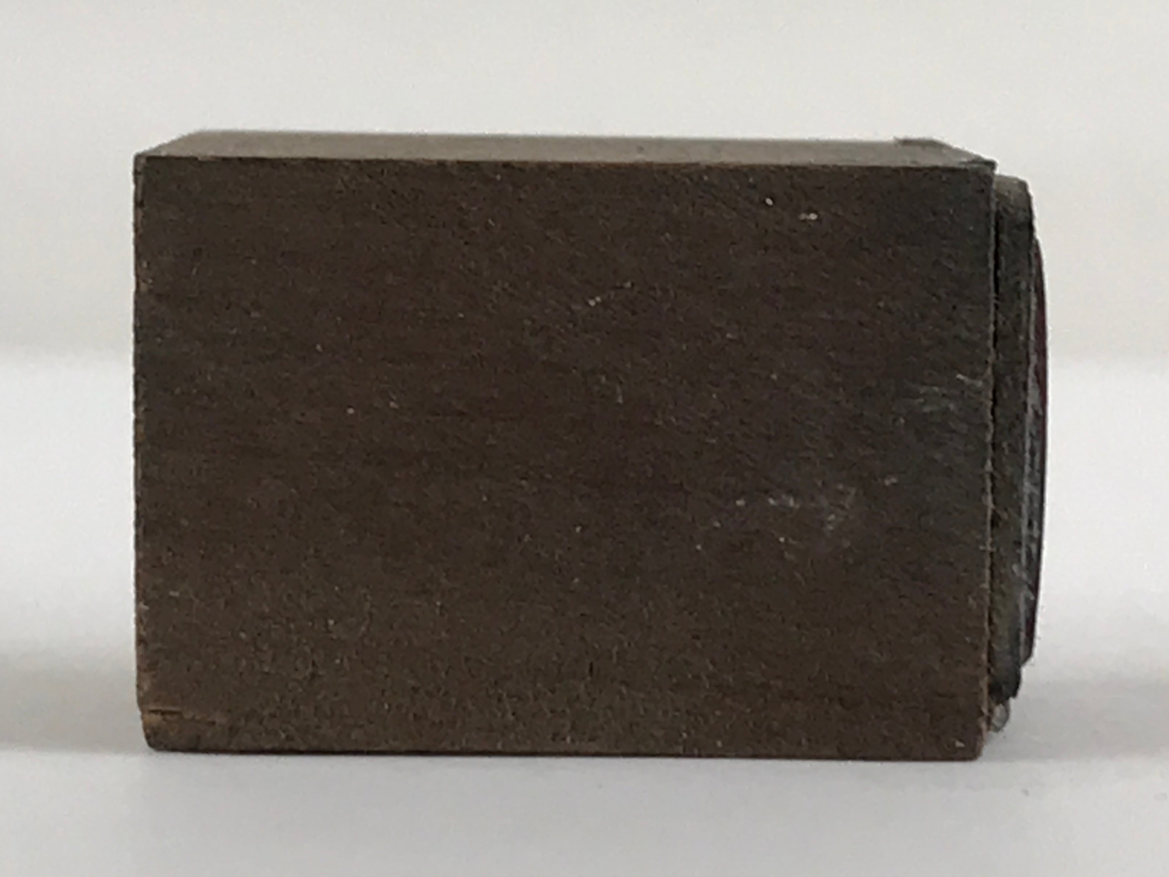 Japanese Wooden Stamp Hanko Inkan Vtg Metal Seal Initial Company Logo Mc HS133