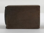 Japanese Wooden Stamp Hanko Inkan Vtg Metal Seal Initial Company Logo Mc HS133