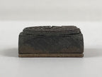 Japanese Wooden Stamp Hanko Inkan Vtg Movie Metal Seal Office Supplies HS102
