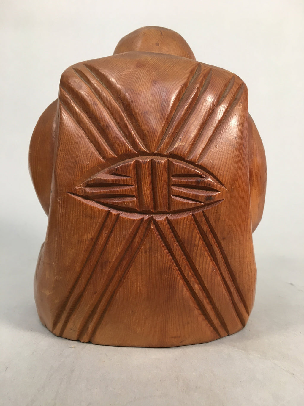 Japanese Wooden Statue Ebisu Vtg 7 Gods Good Fortune Wealth BD557
