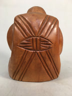 Japanese Wooden Statue Ebisu Vtg 7 Gods Good Fortune Wealth BD557