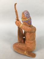 Japanese Wooden Statue Hindu Goddes Vtg Saraswati Benzaiten Lucky God BD600