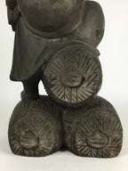 Japanese Wooden Statue Vtg 7 Lucky Gods Daikokuten Wood Carving BD806