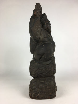 Japanese Wooden Statue Vtg 7 Lucky Gods Daikokuten Wood Carving BD806
