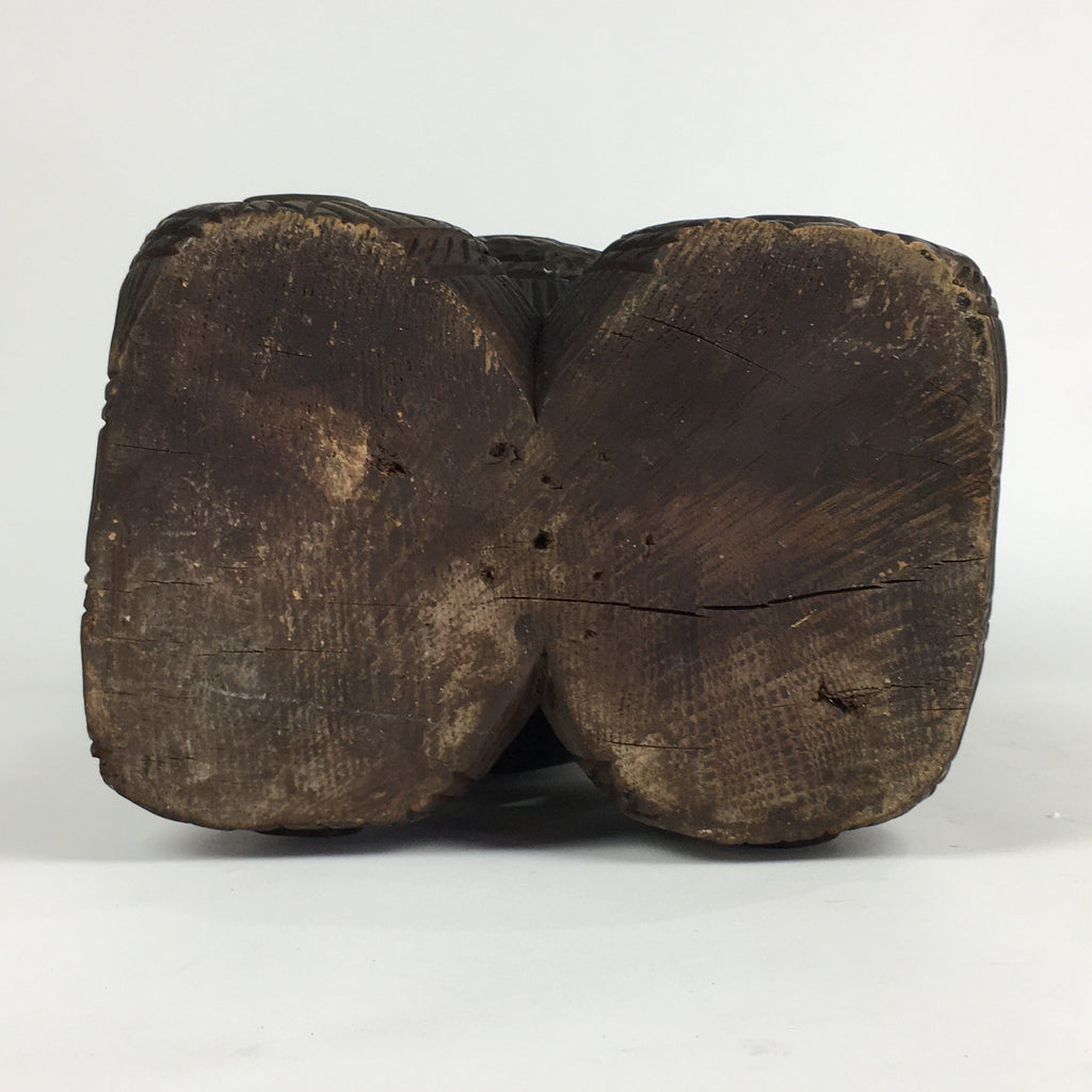 Japanese Wooden Statue Vtg 7 Lucky Gods Daikokuten Wood Carving BD806