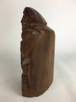 Japanese Wooden Statue Vtg 7 Lucky Gods Daikokuten Wood Carving Brown BD645