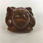 Japanese Wooden Statue Vtg 7 Lucky Gods Ebisu Wood Carving Brown BD682