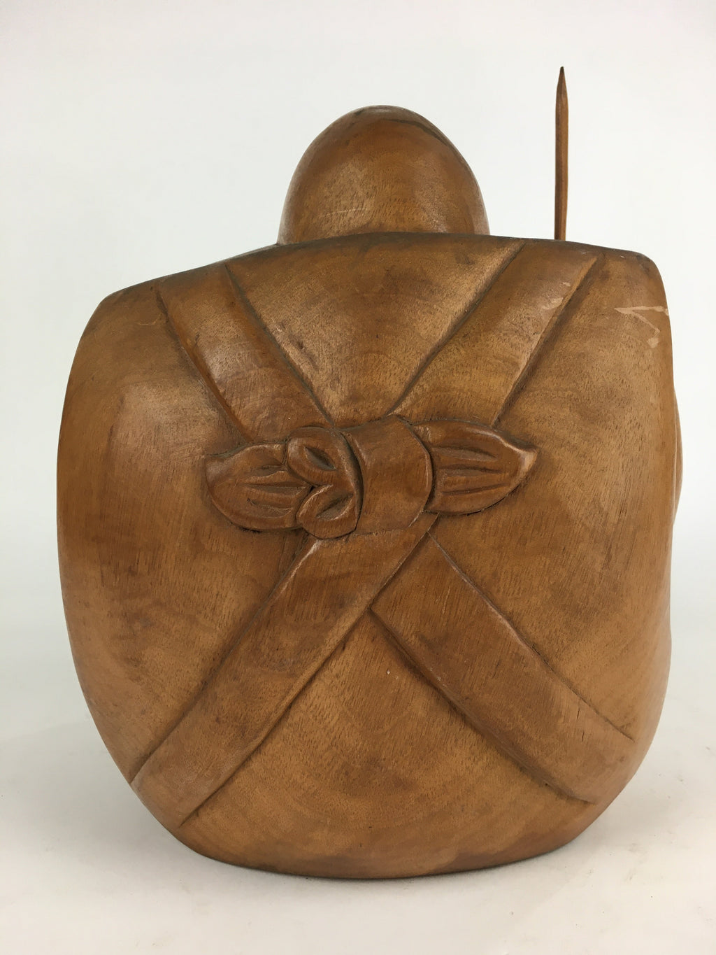 Japanese Wooden Statue Vtg 7 Lucky Gods Ebisu Wood Carving Brown BD807