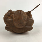 Japanese Wooden Statue Vtg 7 Lucky Gods Ebisu Wood Carving Brown BD807