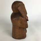 Japanese Wooden Statue Vtg 7 Lucky Gods Hotei Wood Carving Brown BD646