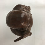 Japanese Wooden Statue Vtg 7 Lucky Gods Hotei Wood Carving Brown BD646