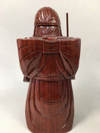 Japanese Wooden Statue Vtg Buddhist Ebisu 7 Gods Good Fortune BD551