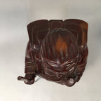 Japanese Wooden Statue Vtg Buddhist Ebisu 7 Gods Good Fortune BD551