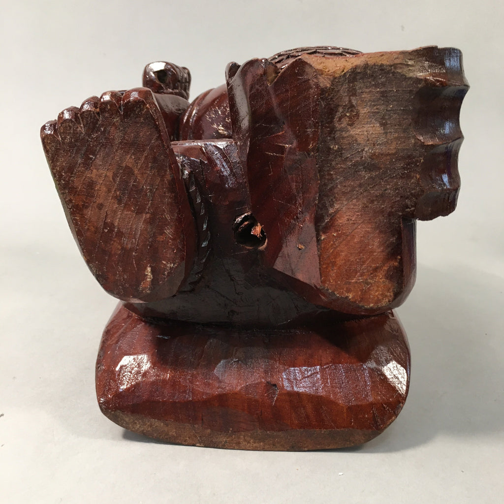 Japanese Wooden Statue Vtg Buddhist Ebisu 7 Gods Good Fortune BD551