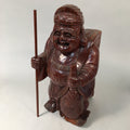 Japanese Wooden Statue Vtg Buddhist Ebisu 7 Gods Good Fortune BD551