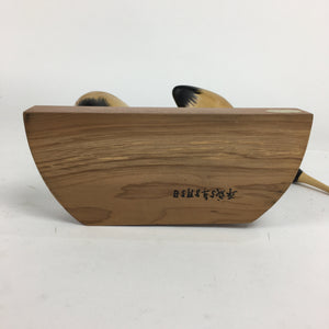 Japanese Wooden Statue Vtg Crane Wood Carving Decoration Kushiro