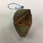 Japanese Wooden Statue Vtg Fish Wood Carving Hanging Decoration Brown BD625