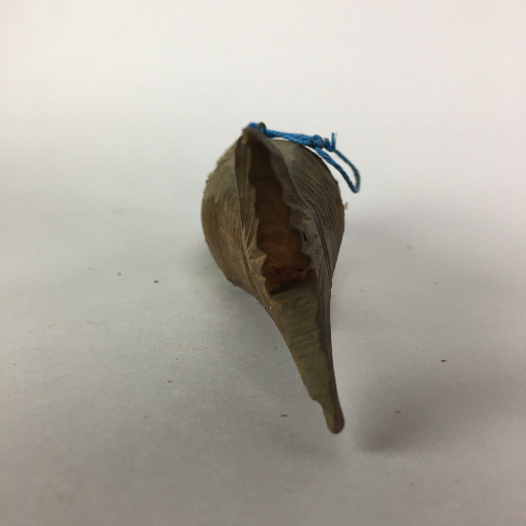Japanese Wooden Statue Vtg Fish Wood Carving Hanging Decoration Brown BD625