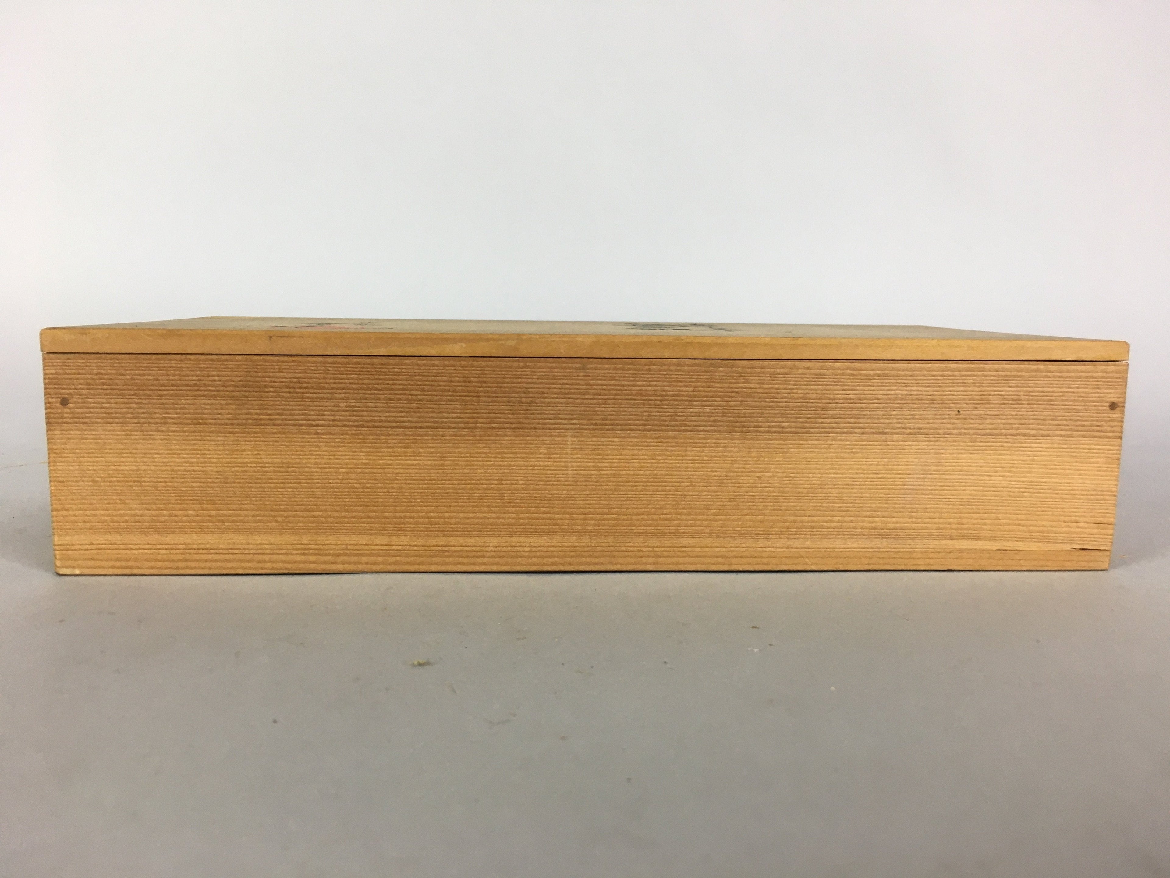 Japanese Wooden Storage 2 Rooms Box Vtg Hako Inside 26x12.7x5 cm WB778