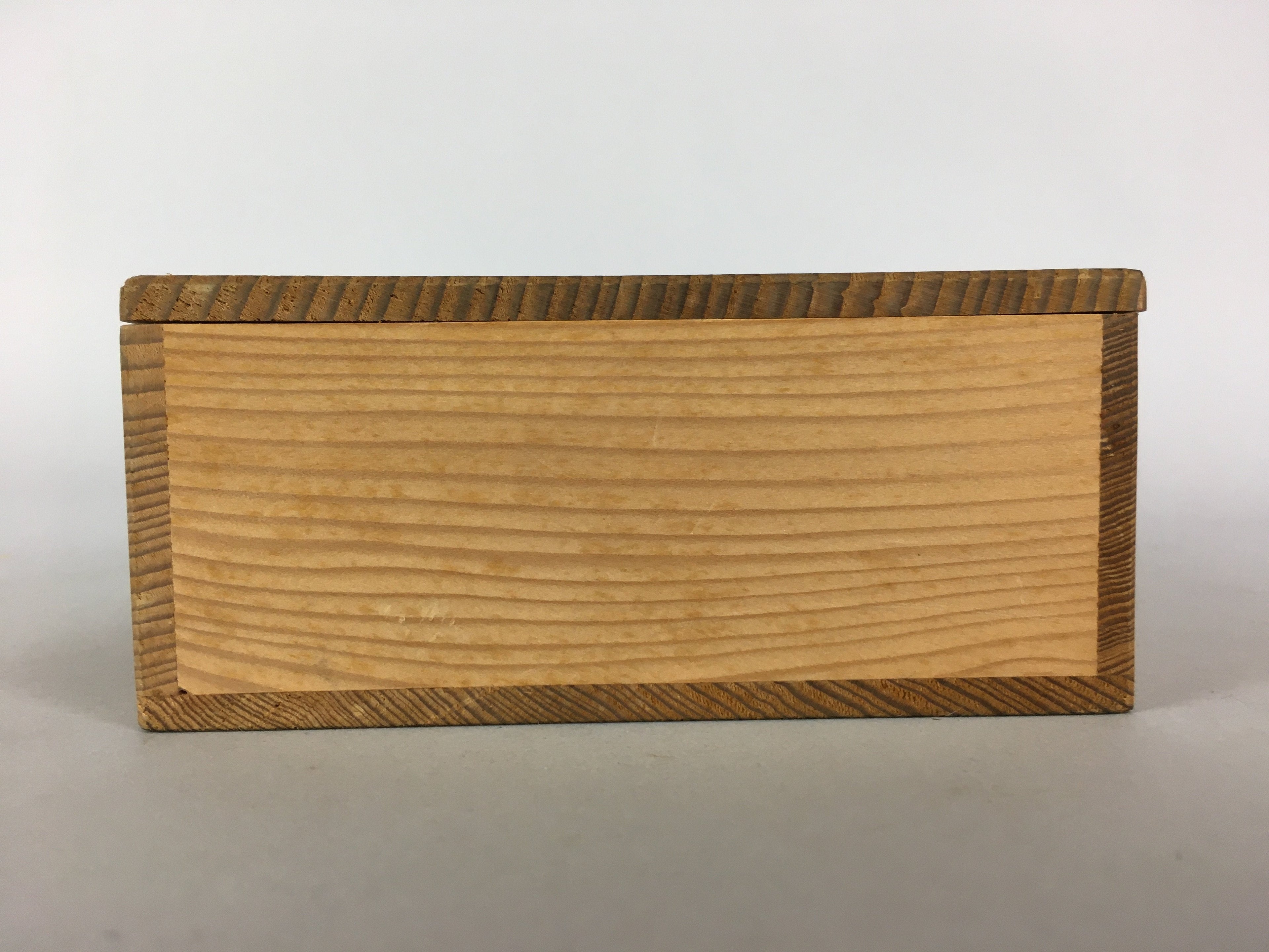 Japanese Wooden Storage 2 Rooms Box Vtg Hako Inside 26x12.7x5 cm WB778