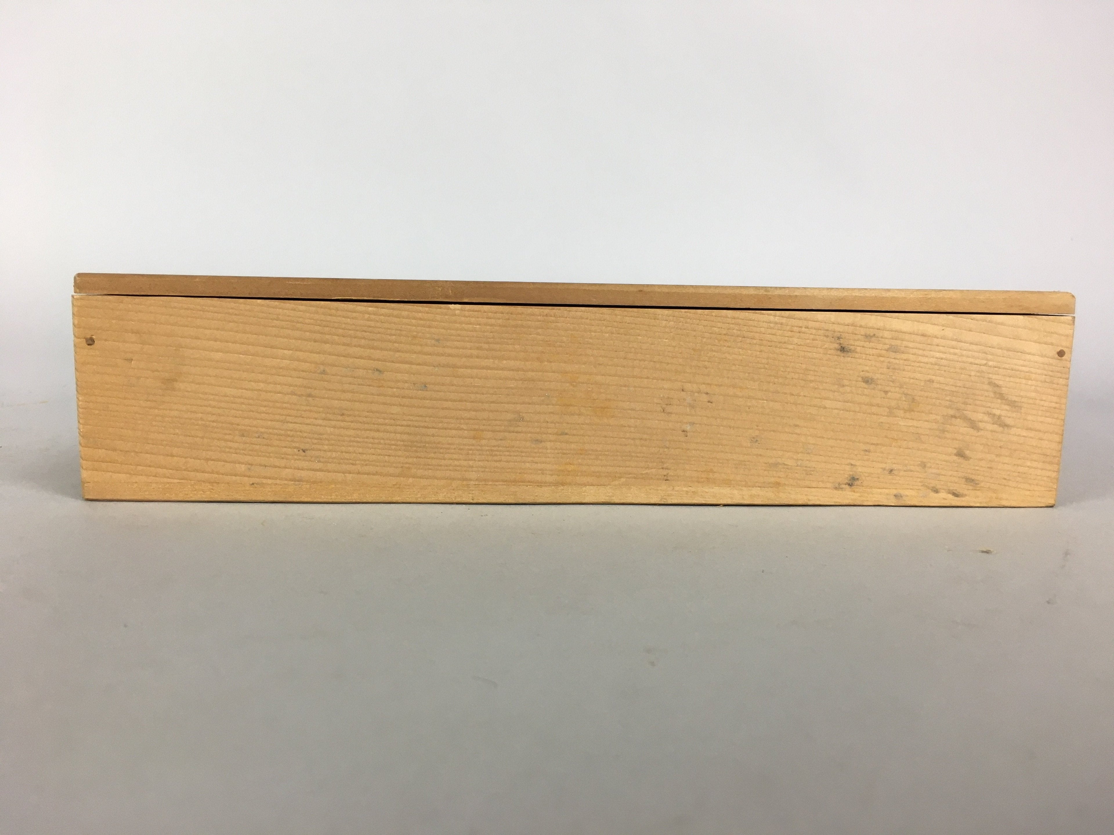 Japanese Wooden Storage 2 Rooms Box Vtg Hako Inside 26x12.7x5 cm WB778