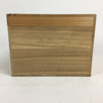 Japanese Wooden Storage Box Pottery Vtg Hako Inside 15.8x15.8x11.2cm WB823