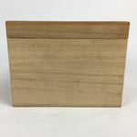 Japanese Wooden Storage Box Pottery Vtg Hako Inside 15.8x15.8x11.2cm WB823