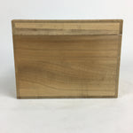 Japanese Wooden Storage Box Pottery Vtg Hako Inside 15.8x15.8x11.2cm WB823