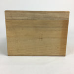 Japanese Wooden Storage Box Pottery Vtg Hako Inside 15.8x15.8x11.2cm WB823