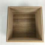Japanese Wooden Storage Box Pottery Vtg Hako Inside 15.8x15.8x11.2cm WB823