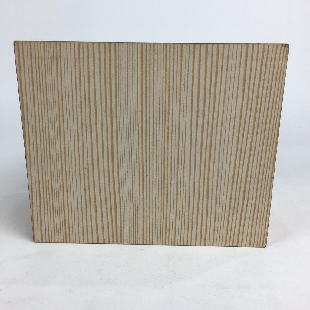 Japanese Wooden Storage Box Pottery Vtg Hako Inside 18.7x15.4x11.2cm WB830