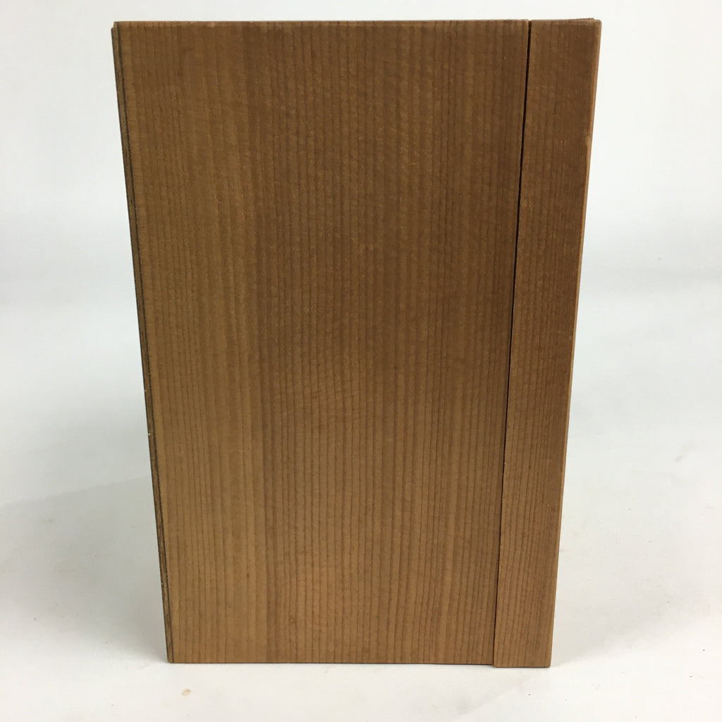 Japanese Wooden Storage Box Pottery Vtg Hako Inside 18.7x15.4x11.2cm WB830