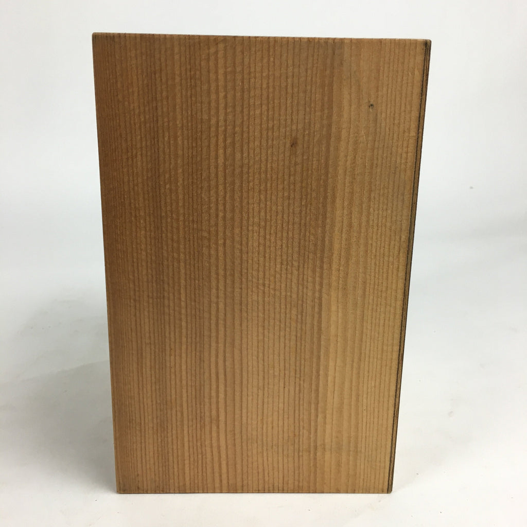 Japanese Wooden Storage Box Pottery Vtg Hako Inside 18.7x15.4x11.2cm WB830
