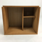 Japanese Wooden Storage Box Pottery Vtg Hako Inside 18.7x15.4x11.2cm WB830