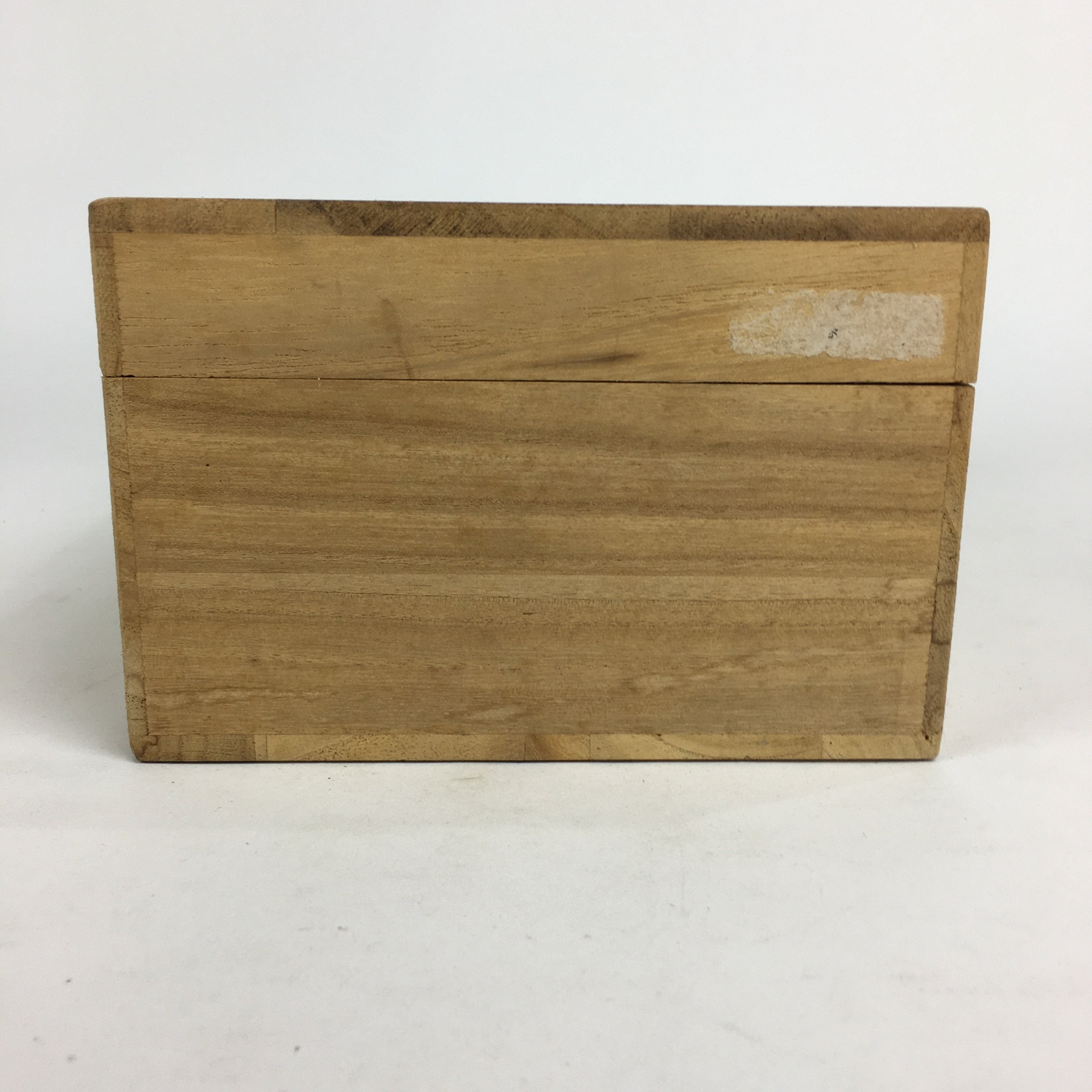Japanese Wooden Storage Box Pottery Vtg Hako Inside 21.5x14x6.5cm WB828